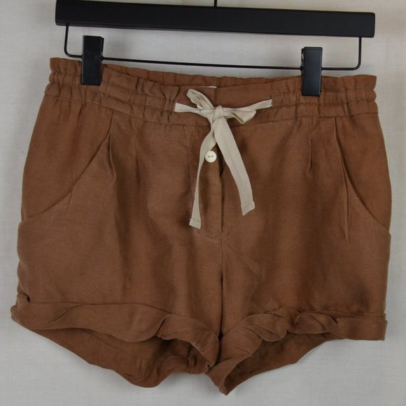 Wilfred Buttons fly Linen Blend  short size zero vacation,bike core - Picture 3 of 12